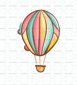 Verspielter Heißluftballon
